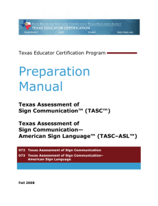 TASC/TASC-ASL Test Preparation Manual