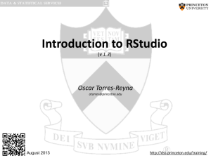 Introduction to RStudio