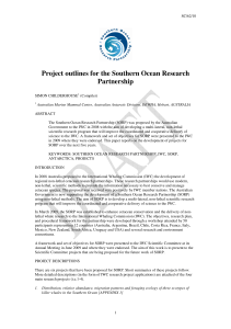Project outlines for the Southern Ocean Research Partnership