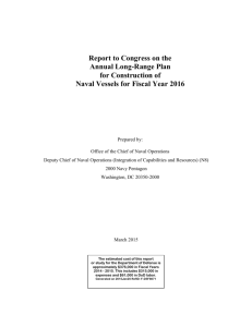 Report to Congress on the Annual Long-Range Plan