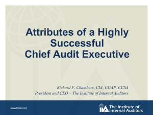 Attributes of a Highly Successful Chief Audit Executive