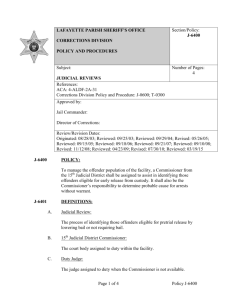 Judicial Reviews - Lafayette Parish Sheriff's Office