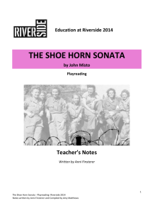 The Shoe-Horn Sonata – Teacher's Resource Notes