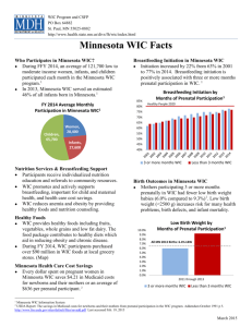MDH - WIC Fact Sheet, 2014 - Minnesota Department of Health