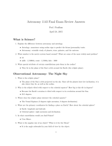 Astronomy 1143 Final Exam Review Answers