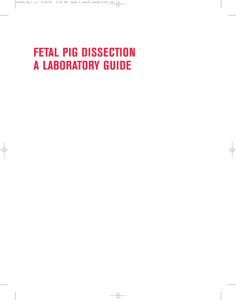 FETAL PIG DISSECTION A LABORATORY GUIDE