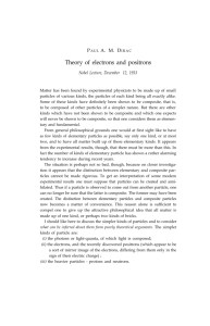 Theory of electrons and positrons
