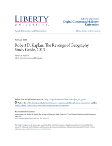 Robert D. Kaplan: The Revenge of Geography Study Guide, 2013