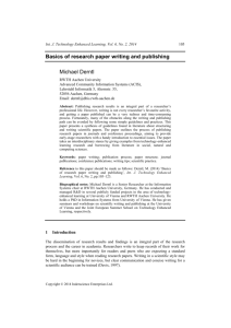 Basics of research paper writing and publishing