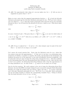 Mathematics 120 Solutions for HWK 25a