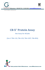 CB-X™ Protein Assay One Assay for All Jobs (Cat. # 786