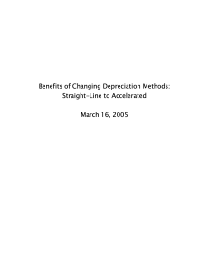 Benefits of Changing Depreciation Methods
