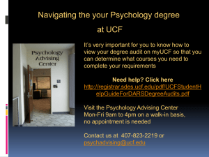 Navigating the your Psychology degree at UCF