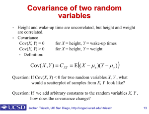 Covariance of two random variables