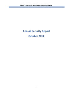 Annual Security Report October 2014