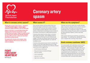 Coronary artery spasm - British Heart Foundation