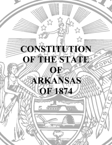 Constitution of the State of Arkansas of 1874