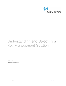 Understanding and Selecting a Key Management Solution