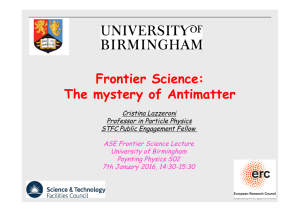 Frontier Science: The mystery of Antimatter