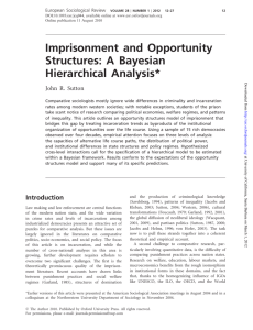 Imprisonment and Opportunity Structures: A Bayesian Hierarchical