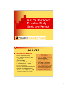BLS for Healthcare Providers Study Guide and Pretest
