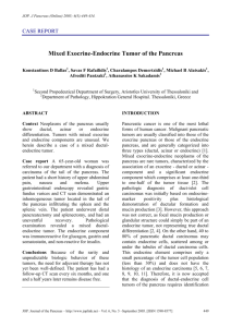 Mixed Exocrine-Endocrine Tumor of the Pancreas