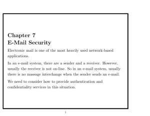 Chapter 7 E-Mail Security