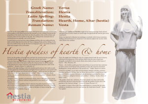 Hestia goddess of hearth & home