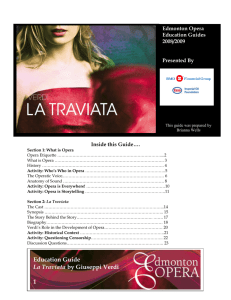 Education Guide La Traviata by Giuseppi Verdi 1