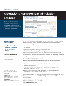 Operations Management Simulation
