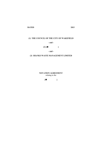 SCHEDULE 5 - Part 3 - Novation Agreement (WM 201212