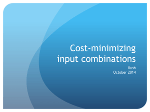 Cost-minimizing input combinations - Rush's PAGES -->