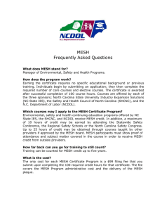 MESH Frequently Asked Questions
