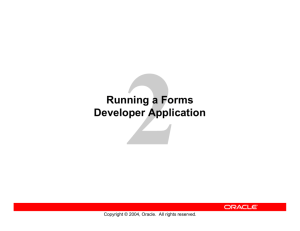 Running a Forms Developer Application