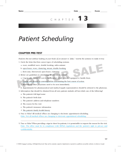1 3 Patient Scheduling