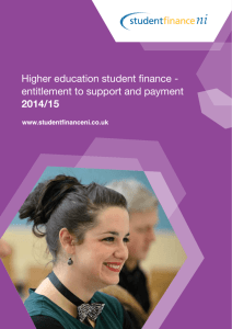 Higher education student finance