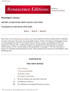 Montaigne's Essays - Swiss Mises Institute