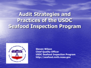 Audit Strategies and Practices of the USDC Seafood Inspection