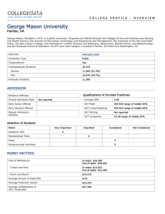 George Mason University College Profile Print Version