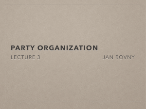 On Party Organization