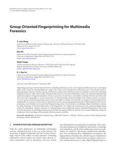 Group-Oriented Fingerprinting for Multimedia Forensics