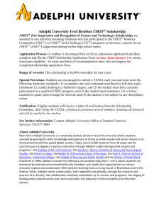 Adelphi University Fred Breithut FIRST® Scholarship