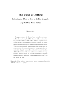 The Value of Jetting