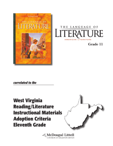 West Virginia Reading/Literature Instructional