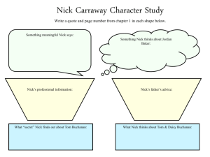 Nick Carraway Character Study