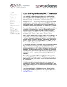 100th Staffing Firm Earns WRC Certification