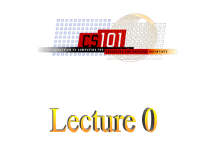 CS101 Lecture 0 - Course Website Directory