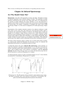 Chapter 16: Infrared Spectroscopy