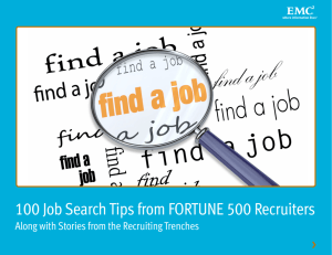 100 Job Search Tips from FORTUNE 500 Recruiters