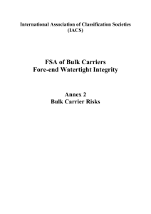 FSA of Bulk Carriers Fore-end Watertight Integrity